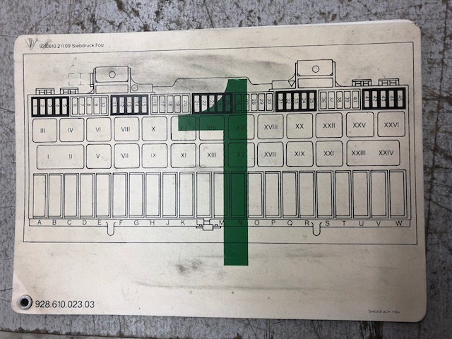 Used fuse and relay chart 85-86